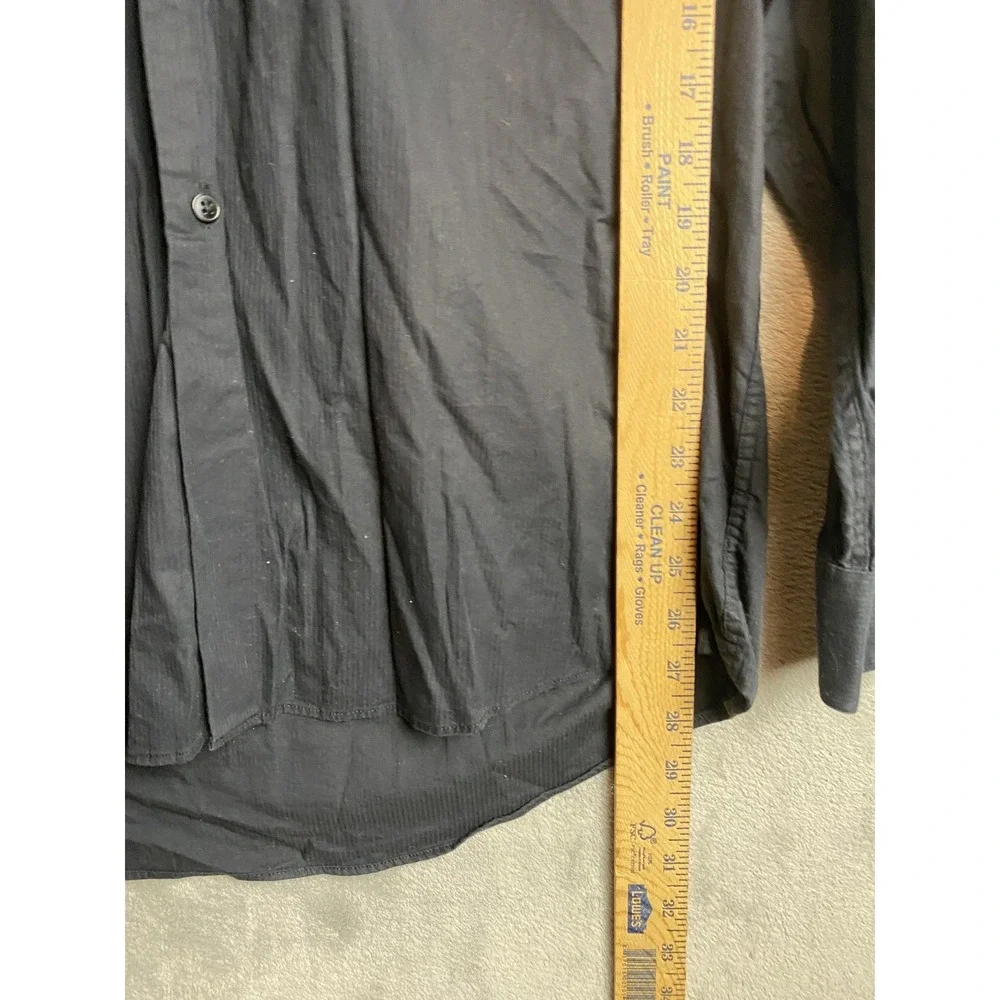 Calvin Klein Regular Fit Mens 16.5 Black Stretch Shirt